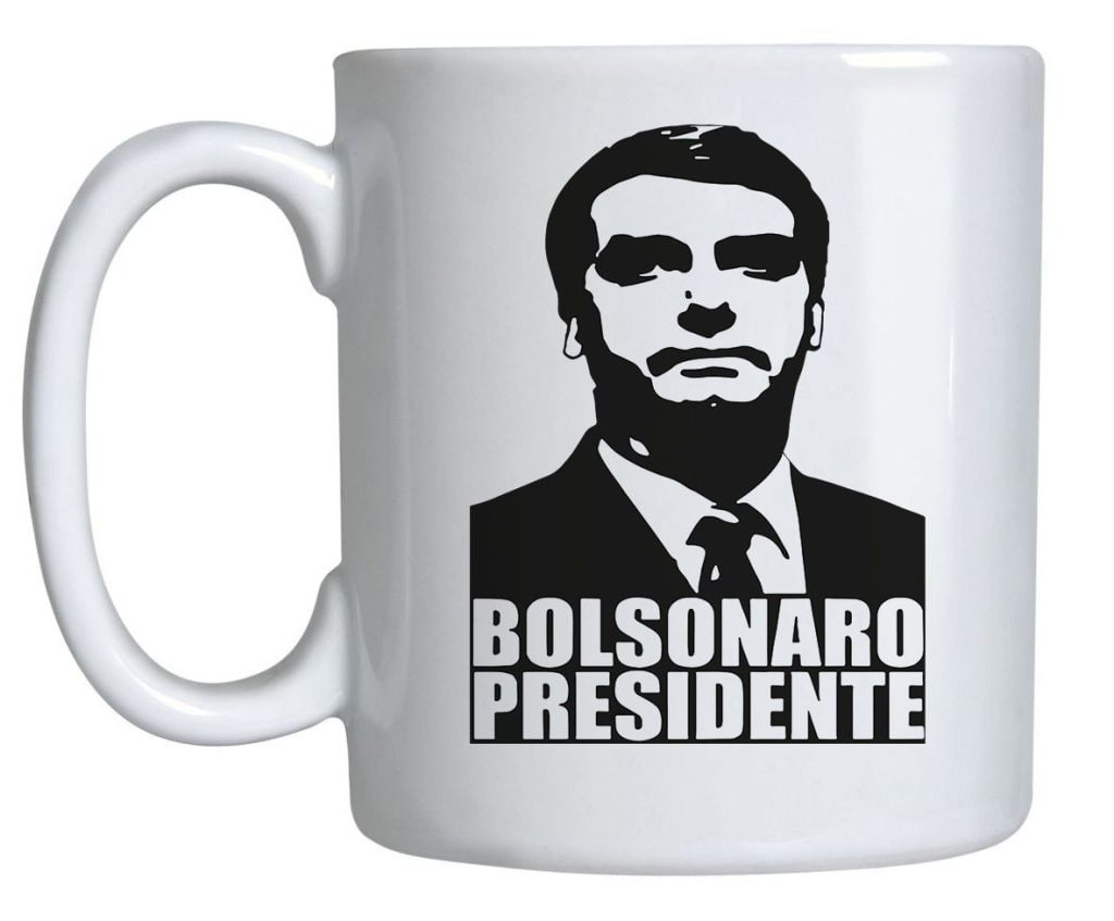 Caneca branca Bolsonaro Presidente